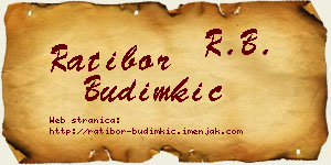 Ratibor Budimkić vizit kartica